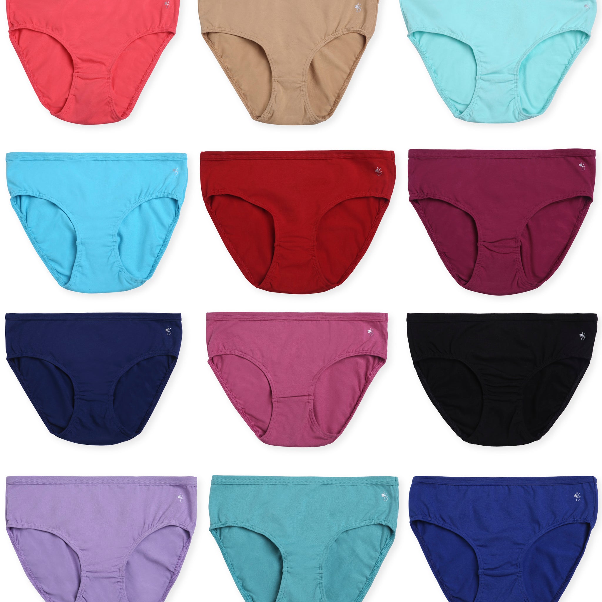 Amelie 108 Cotton Rich Hipster Panty in Assorted Colours - AS03