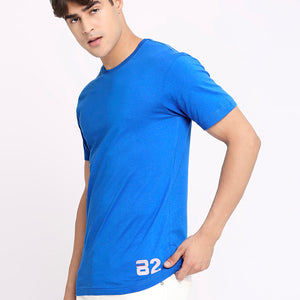 Royal Blue Pure Cotton Round Neck T-Shirt for Men