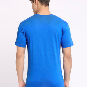 Frenchie Mens Royal Blue Round Neck T-Shirt