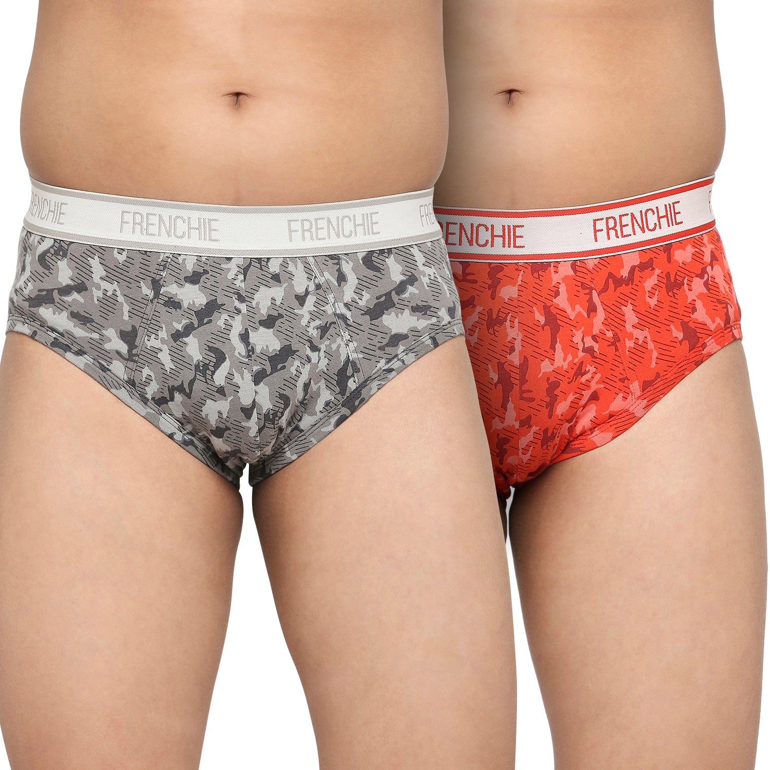 FRENCHIE Teenagers Cotton Brief Red and Gray - Pack of 2