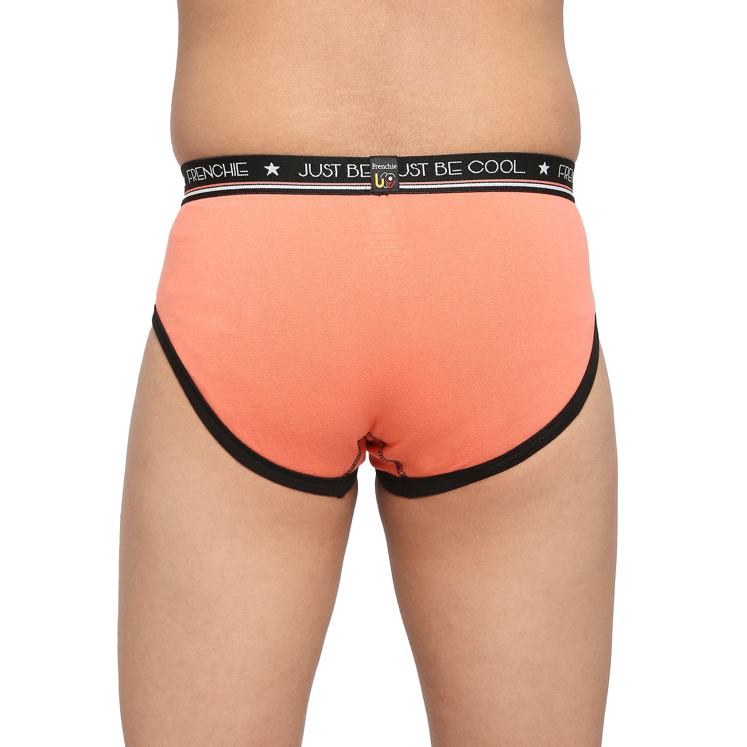 FRENCHIE Teenagers Cotton Brief Light Gray and Peach - Pack of 2