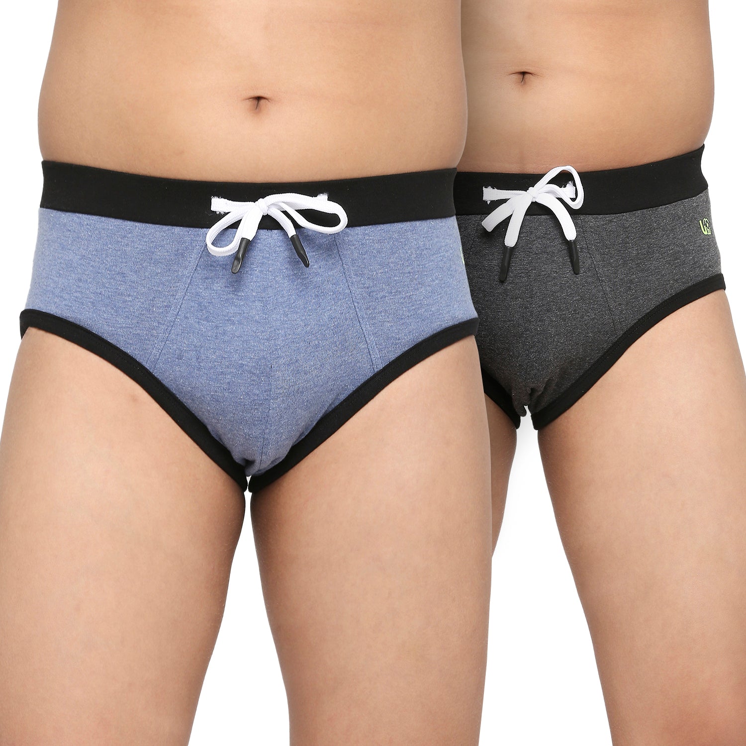 Buy Frenchie Teenagers Cotton Brief Grey and Light Grey (Pack of 2