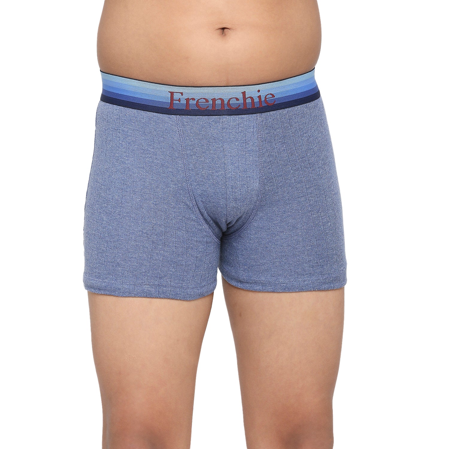 FRENCHIE Teenagers Cotton Trunk Blue and Grey - Pack of 2