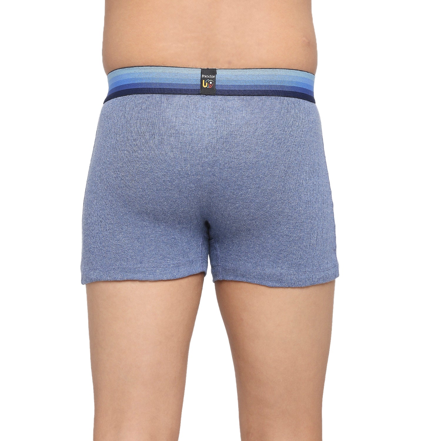FRENCHIE Teenagers Cotton Trunk Blue and Grey - Pack of 2