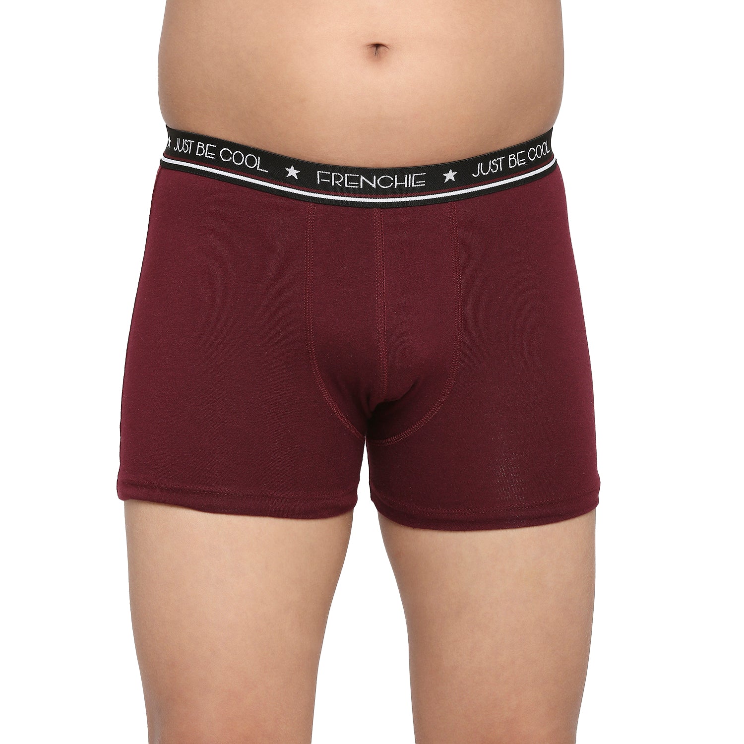 FRENCHIE Teenagers Cotton Trunk Wine and Light Gray - Pack of 2