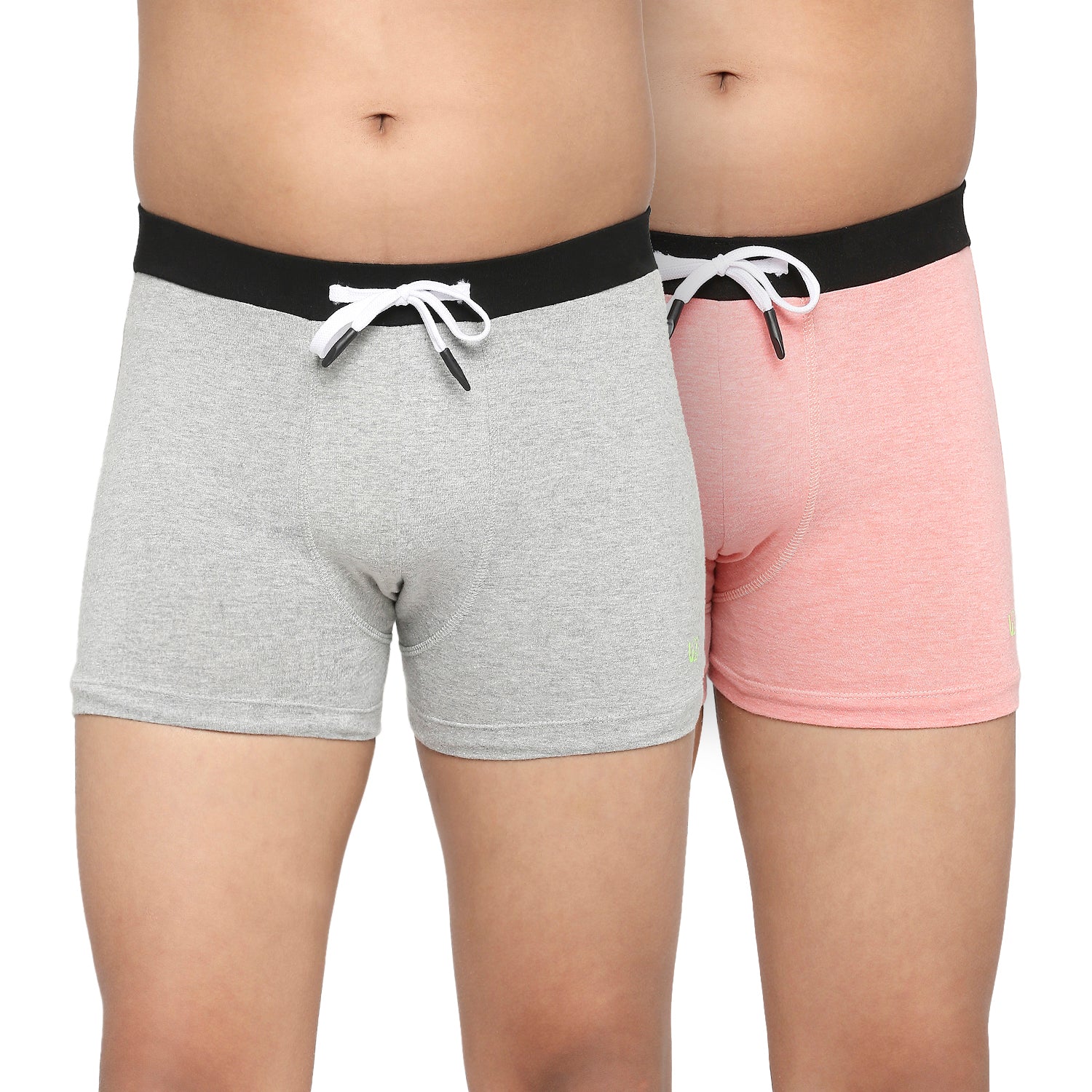 FRENCHIE Teenagers Cotton Trunk Light Gray and Pink - Pack of 2