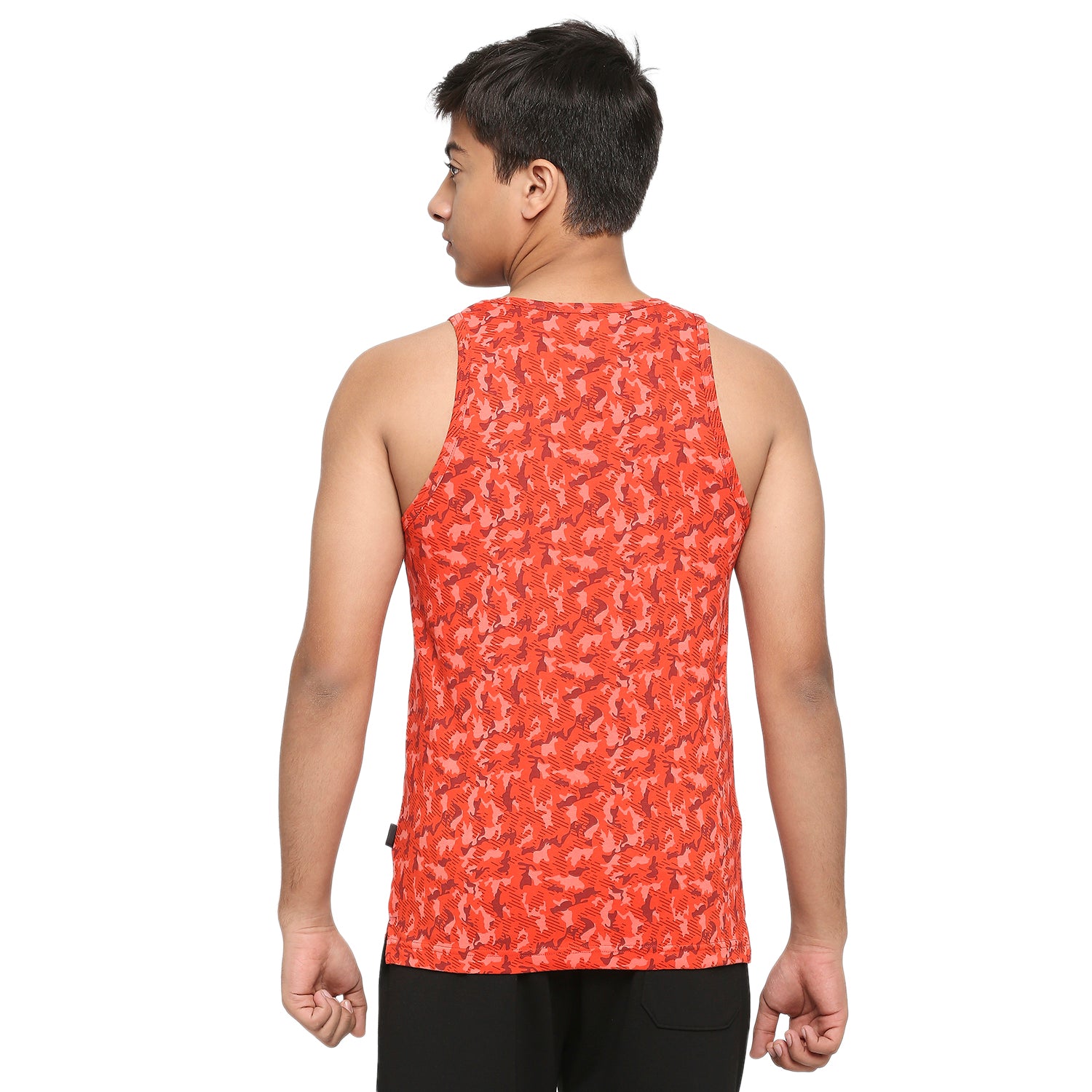 Frenchie U-19 Teens Red Vest in Camouflage Print