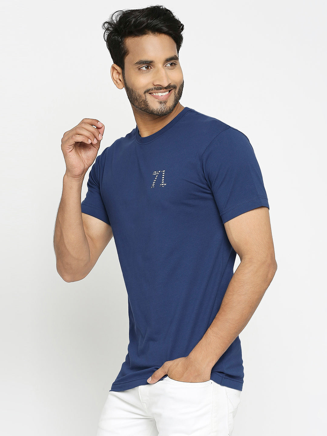Navy Everyday Essential Cotton T-Shirt for Men
